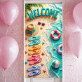 thumbnail image 5 of Tropical Theme Welcome Sign Colorful Flip Flops Beach Party Banner for Summer Holiday Outdoor Decoration Pool Party, 5 of 8
