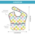 thumbnail image 4 of Zufioo Colorful Rubber Duck Print Toddler Adjustable Waterproof Bib, 11.6x15 Inch Feeding Bib Suitable for 6-24 Month Babies, 4 of 8