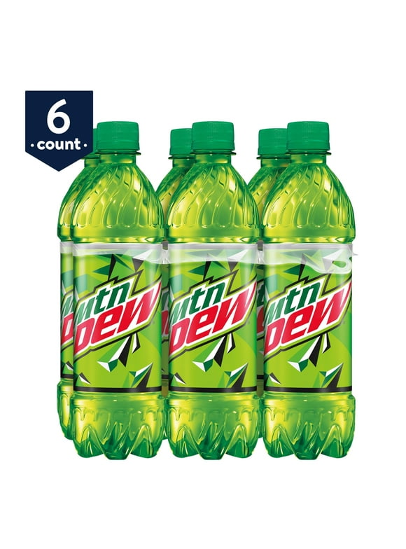 Mountain Dew The Original Soda Pop, 16.9 fl oz, 6 Pack Bottles