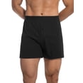 thumbnail image 2 of Calzoncillos tipo bóxer INNERSY para hombre, algodón, con cierre de botón, color negro L, paquete de 4, 2 of 5