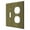 Antique Brass, variant on Deltana SWP4762U26 Modern Architectural 2 Gang Wall Switch Plate - Chrome