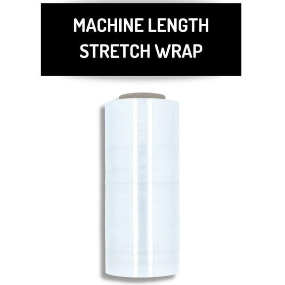 MMBM Cast Machine Stretch Wrap 19.7" x 5000' 63 Gauge 1 Roll Strong Clear Shrink Film High Performance Pallets