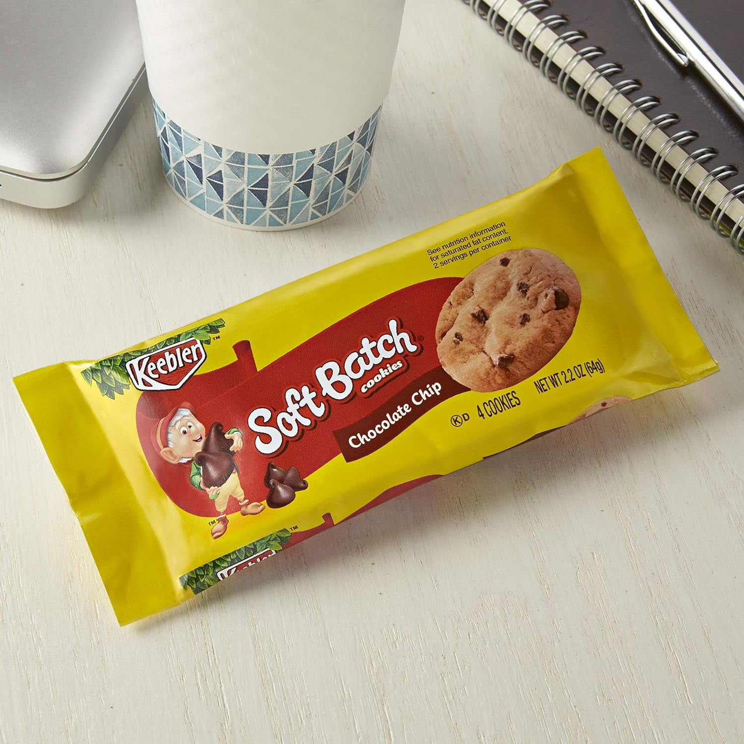(2 pack) Keebler Soft Batch Chocolate Chip Cookies 2.2 oz 12 ct