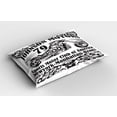 thumbnail image 2 of Ambesonne Sketchy Pillow Sham 2 Pack, Old Racer Motorcycle, 26"x20", Black White, 2 of 3