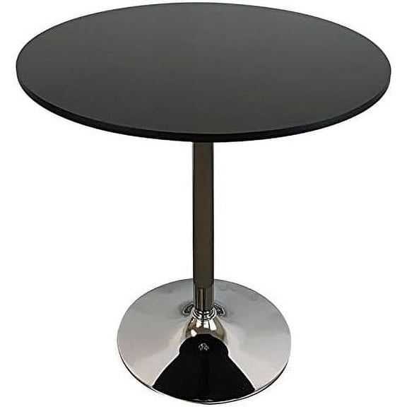 Modern Round Wood Dining Table In Black