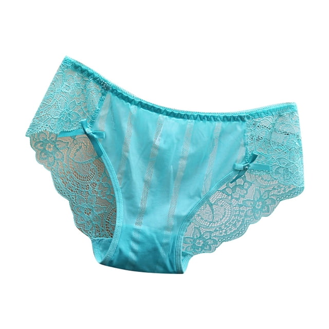 Braguitas de encaje sin marcas para mujer, cintura baja, entrepierna de algodón suave como la seda, tallas M-L con cintura/longitud, ropa interior transpirable para el día a día
