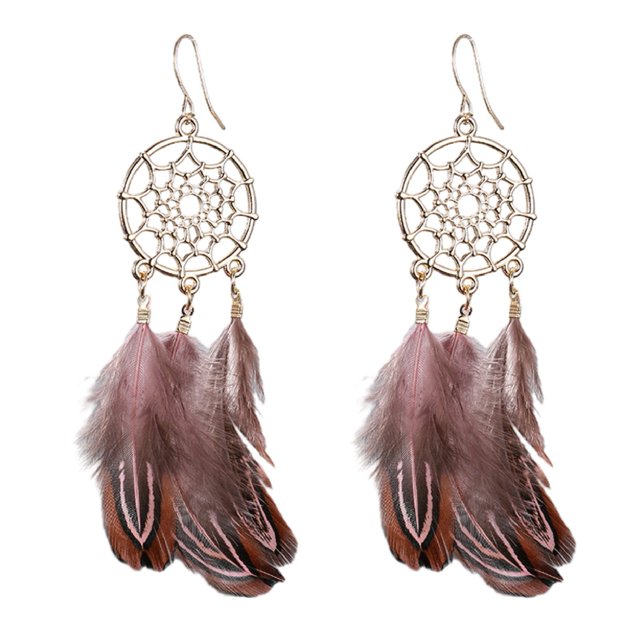 Kkkded Boucles d'Oreilles à Crochet 1 Paire Rétro Bohème pour Femmes, Style Goutte Ronde à Pampilles, Bijou Cadeau