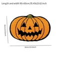 thumbnail image 2 of Alfombra de piso con forma de calabaza Soledad decoración para fiesta de Halloween 60cmx90cm, 2 of 10