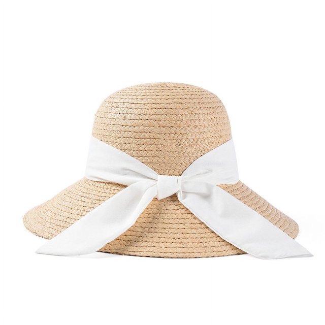 Sombrero de paja para mujer, protección solar, sombrero de paja, sombreros de playa, sombreros de sol plegables de viaje para mujer JM