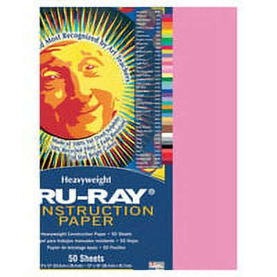 Tru-Ray Construction Paper, 76lb, 12 X 18, Shocking Pink, 50/pack | Bundle of 5 Packs