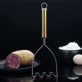 thumbnail image 3 of ReaNea Rainbow Potato Masher, 9.6 Inch Stainless Steel Heavy Duty Metal Masher, Food Masher, Manual Masher, Vegetable Fruit Masher, 3 of 7