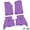 Purple, variant on Flextread Floor Mats for 21-24 Jeep Wrangler 4xe - Mopar Licensed Factory Fit - Black w/ Blue & White Jeep Wave & Wheel Insert - 100% Made in USA