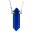 thumbnail image 1 of Collar Hombre LUCKMAN Cadena de Acero Inoxidable Dije de Mármol Blanco u Obsidiana Negra o Azul Modelo Vince UNITALLA, 1 of 6
