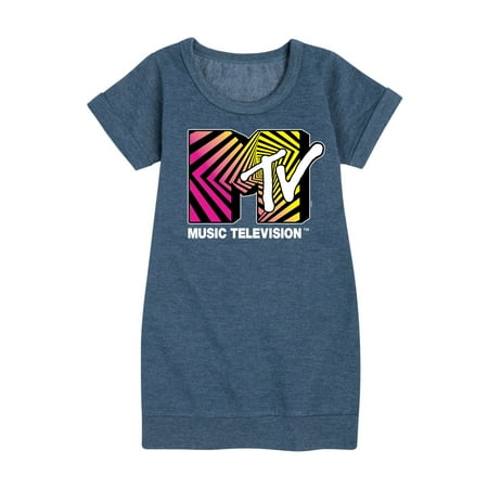 

MTV Logo - Optical 80S - Toddler And Youth Girls Fleece Dress