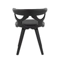 thumbnail image 5 of LumiSource Black Wood, Black PU Gardenia Chair, 5 of 7