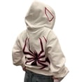 thumbnail image 3 of Women Men Oversized Harajuku Y2K Spider Graphic Hoodie Long Sleeve Full Zipper Jacket Coat Casual E Girl, 3 of 5