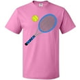thumbnail image 3 of Inktastic Blue Tennis Racket and Ball T-Shirt, 3 of 5