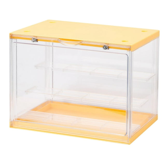Vitrina Transparente De 3 Niveles Estante Soporte De Vitrina A Prueba De Polvo Yellolw Zulema vitrinas
