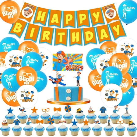 Birthday Party Supplies – 68pcs set Including 1pack Blippi Happy ...