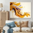 thumbnail image 2 of Designart White And Gold Fusion V Canvas Wall Art, 2 of 5