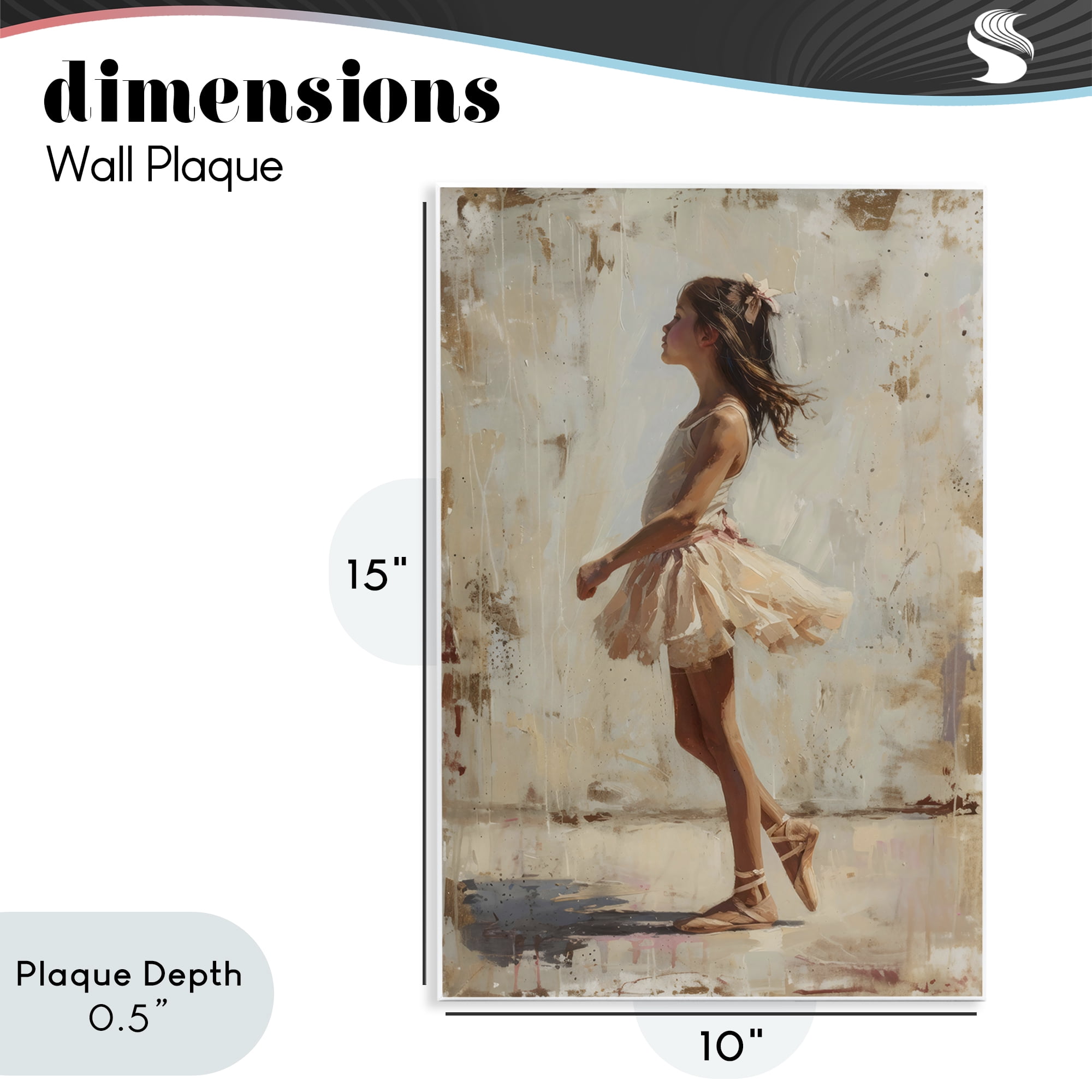 Stupell Industries Ballerina in Soft Light Wall Plaque Art, design by Creative Studio