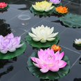 thumbnail image 3 of 5 uds lirio de agua flotante Artificial Eva flor de loto estanque decoración 10cm (rojo/amarillo/azul/rosa/rosa claro), 3 of 4