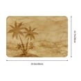 thumbnail image 3 of Haiem Retro Palm Tree Front Door Mat Indoor Outdoor Entrance, Waterproof All-Season, All-Weather Doormat, Durable Flannel Fabric, Fade Resistant, Low Profile, 16x24in, 3 of 9