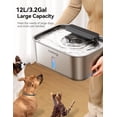 thumbnail image 2 of Fuente de agua para perros FEELNEEDY de acero inoxidable de 12 L, grande, 2 of 9