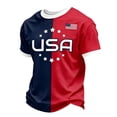 thumbnail image 2 of Us Mens Soccer Jersey Shirts 2026 Country Team Short Sleeve Crew Neck Fan International Football Shirt Retro Streetwear Top, Royal Blue XXXL, 2 of 4