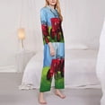 thumbnail image 3 of Sikiie Tractor on farming land Pajamas Set Long Sleeve Sleepwear Womens Button Down Nightwear Pj Sets-XX-Large, 3 of 7
