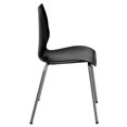 thumbnail image 3 of HERCULES Series 770 lb. Capacity Black Stack Chair with Lumbar Support and Silver Frame, 3 of 9