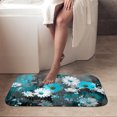 thumbnail image 5 of 1pc Blue and White Flowers Absorbent Non-Slip Bathroom Thickened Flannel Rug Decor,Soft,Quick Drying,Suitable For Indoor/outdoor Use,Bathrooms,Bedrooms,Kitchens,Terrace,Laundry Rooms,16"x24", 5 of 9