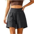 thumbnail image 2 of Sokhug High Waist Casual Athletic Shorts for Women Lightweight Loose with Pockets Daily Walking Silm Fit Solid Color Travel Outdoor Workout Shorts, 2 of 6