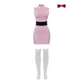thumbnail image 2 of Women’s Powerpuff Girls Inspired Dress Set – Blossom, Buttercup, Bubbles Party Outfit with Belt, 2 of 9