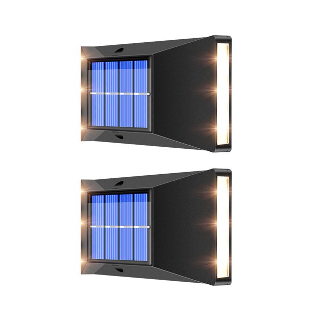 Warm2 uds, candelabro de pared Solar moderno, accesorios de lámpara Solar impermeables con 2 colores para decoración de jardín, Villa, Patio