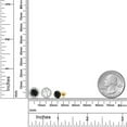 thumbnail image 6 of 14K Two-Tone Gold Black Sapphire and Lab Grown Diamond Removable Jacket Stud Halo Earrings for Women | 2.78 Cttw | Round 6MM | September Birthstone | Fine Jewelry Gifts for Her Mom Women Wife, 6 of 6