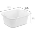thumbnail image 5 of Sterilite 648806 18 Quart Dishpan, White - Pack of 6, 5 of 8