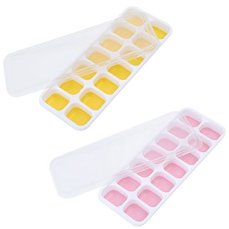 

Up to 50% Off Dvkptbk The Ice Cubes Tray Mold With Lid With 14 Ice Cubes Can Be Flexibly Stacked