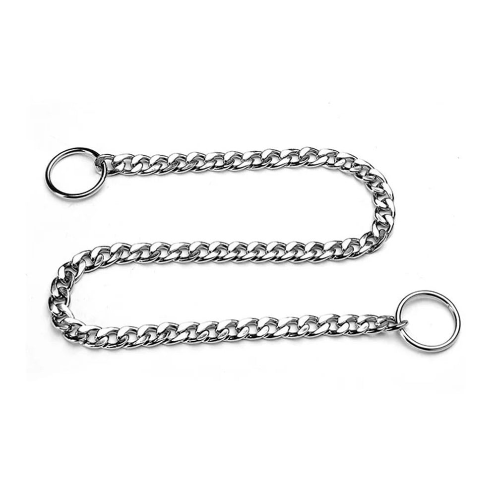 Stainless Steel Ship Chain Collar For Dog Adjustable Pet Accessories Flat Dog Pinch Collar For Bulldog Pitbull Pet Collar