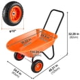 thumbnail image 5 of Chateauy 2-Wheel Garden Dump Cart, 5 Cu.Ft 397Lbs Capacity Utility Wagon with 10" Wide Track Wheels for Outdoor Yard, 5 of 6