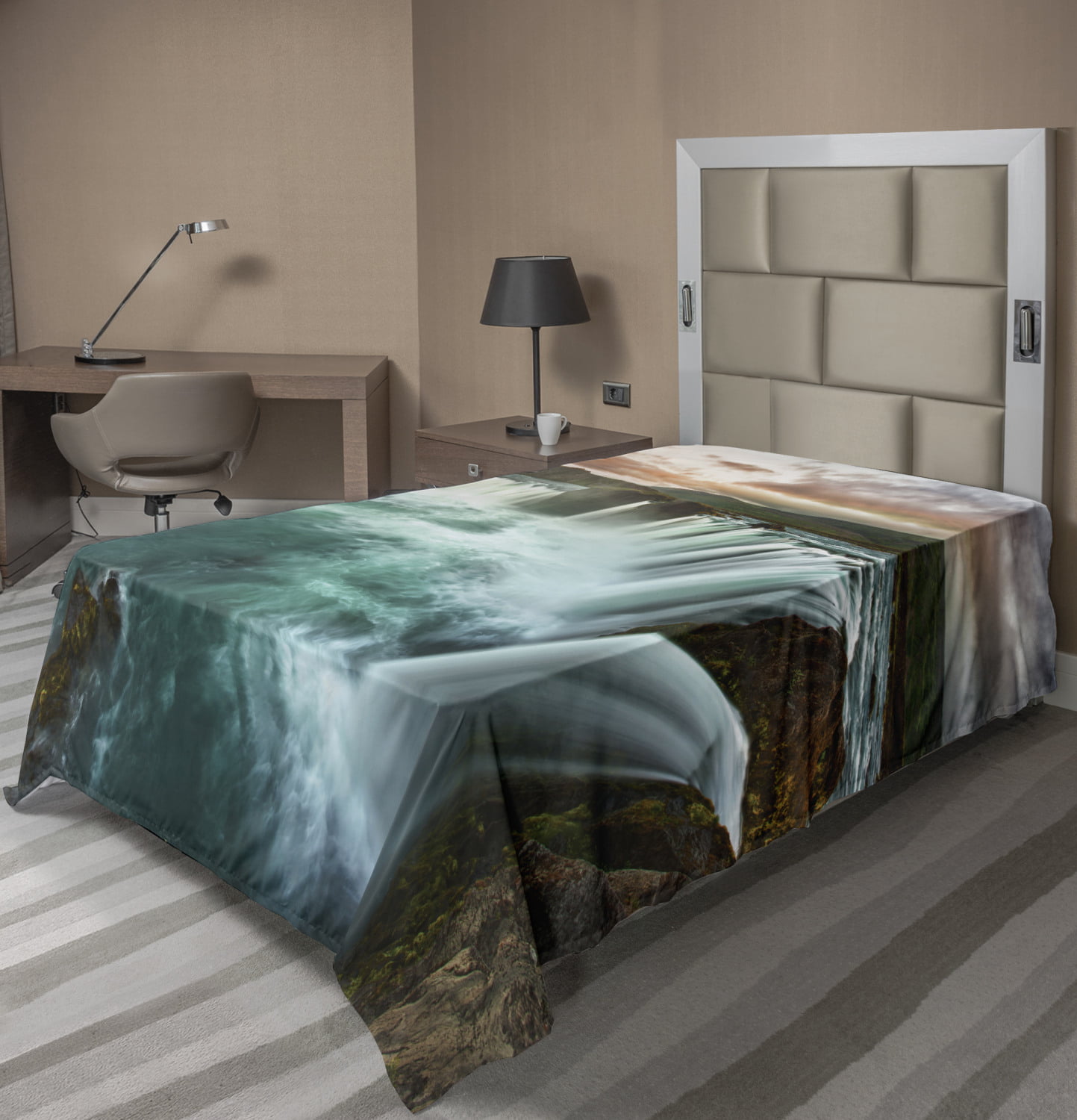 Ambesonne Iceland Flat Sheet Top Sheet Decorative Bedding 6 Sizes 