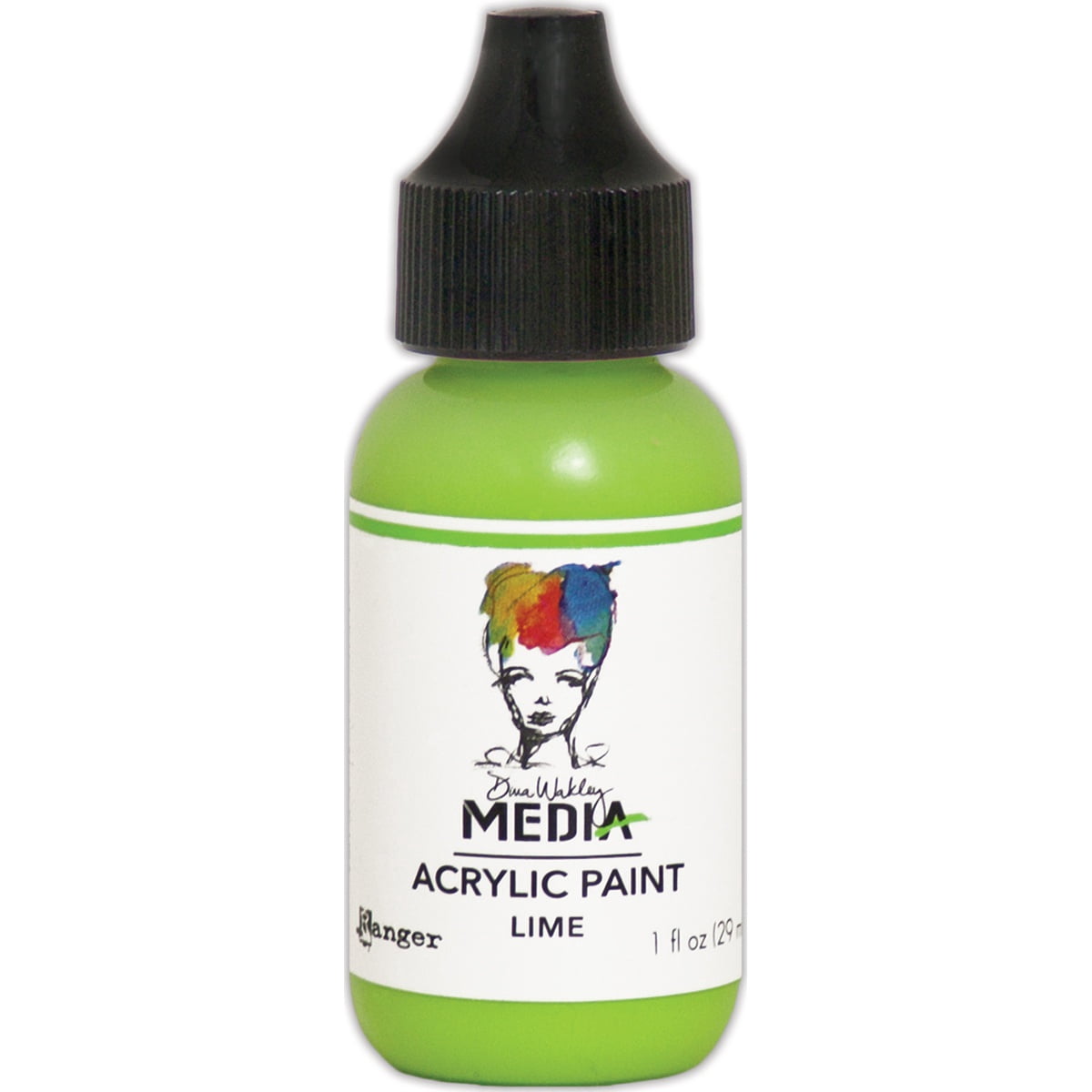 Dina Wakley Media Acrylic Paint 1oz-Lime, Multipack Of 6