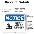 thumbnail image 2 of (2 Pack) Ramp May Be Slippery Sign, 2 of 7