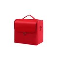 thumbnail image 1 of Jumpingount Neceser de viaje para maquillaje, organizador de cosméticos multicapa, estuche de almacenamiento, neceser reutilizable, compartimentos Bolsas de maquillaje Rojo, 1 of 6