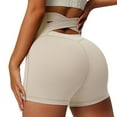 thumbnail image 3 of Pantalones ajustados de yoga y fitness de cintura alta para mujer - Poliéster, correa trasera en la cintura, color liso - S-XL, 3 of 6
