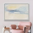 thumbnail image 2 of PixonSign Framed Canvas Print Wall Art Blue Yellow Pastel Cloud Landscape Nature Wilderness Illustrations Modern Art Decorative Minimal Rustic for Living Room, Bedroom, Office - 24"x36" White, 2 of 5