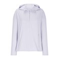thumbnail image 3 of YDFCWXW Womens Sun Protection Jacket Hoodie UPF 50+ Long Sleeve Zip Up Sun Shirt Clothing Lightweight Outdoor Athletic Jacket White, 3XL, 3 of 8