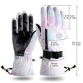 thumbnail image 2 of Hotian Insulated Snow Gloves Men and Women Unisex Waterproof Warm Graffiti Winter Ski Gloves for Skiing Snowboarding and Outdoor Sports White XL, 2 of 4