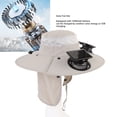 thumbnail image 4 of Sombrero Para El Sol De Ala Ancha, Sombrero Para Ventilador Solar, Batería De 1000 MAh, 3 Velocidades De Viento, Recargable Por USB Con Faro Para Pescar Para Acampar, 4 of 7