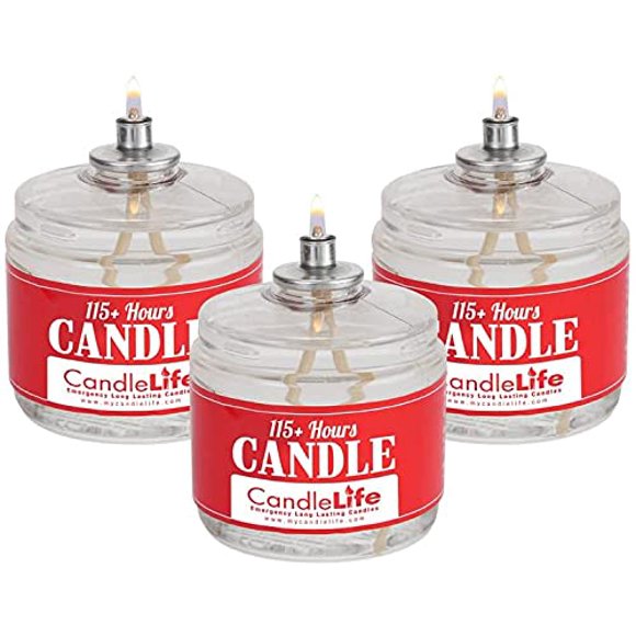 Bougie d'Urgence de Vente au Détail, Brume Claire - Ensemble de 3 Bougies de Survie (Lot de 3)